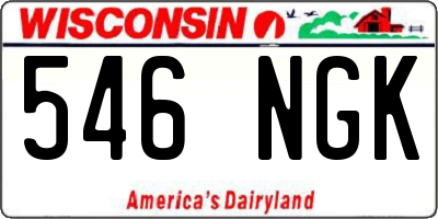 WI license plate 546NGK