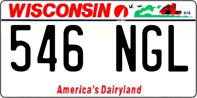WI license plate 546NGL