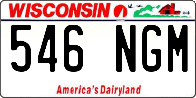 WI license plate 546NGM