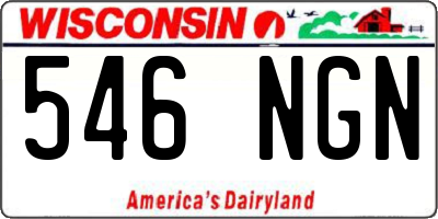 WI license plate 546NGN
