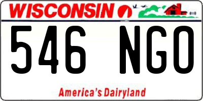 WI license plate 546NGO