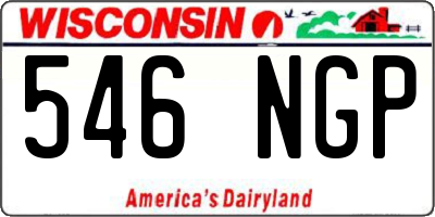 WI license plate 546NGP