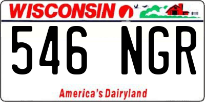 WI license plate 546NGR