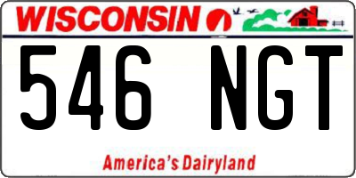 WI license plate 546NGT