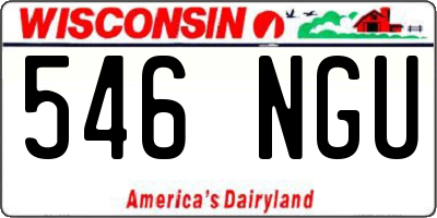 WI license plate 546NGU