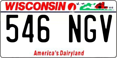 WI license plate 546NGV