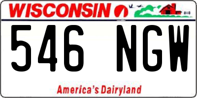 WI license plate 546NGW