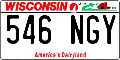 WI license plate 546NGY