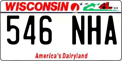 WI license plate 546NHA