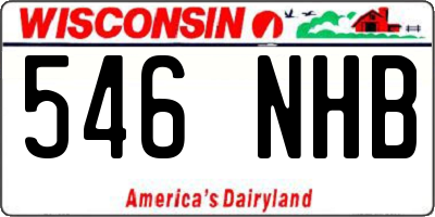 WI license plate 546NHB