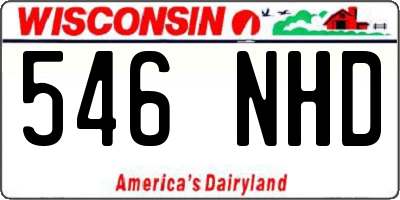 WI license plate 546NHD