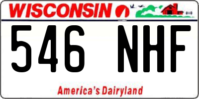 WI license plate 546NHF