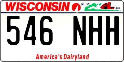 WI license plate 546NHH