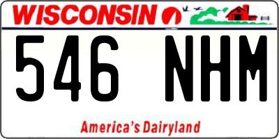 WI license plate 546NHM