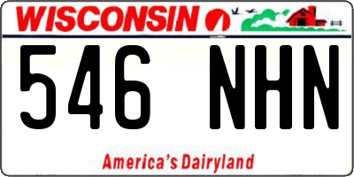 WI license plate 546NHN