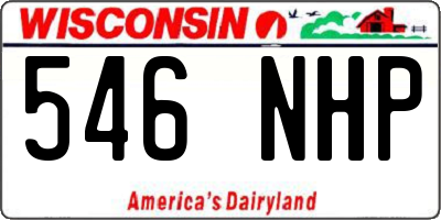 WI license plate 546NHP