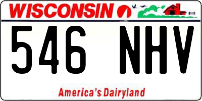 WI license plate 546NHV