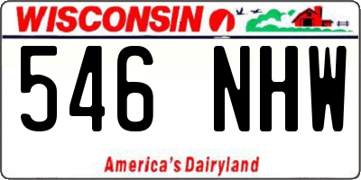 WI license plate 546NHW