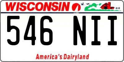 WI license plate 546NII