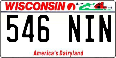 WI license plate 546NIN