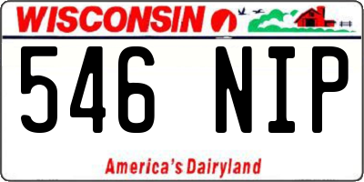 WI license plate 546NIP