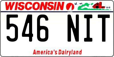 WI license plate 546NIT