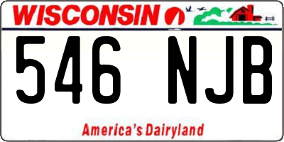 WI license plate 546NJB