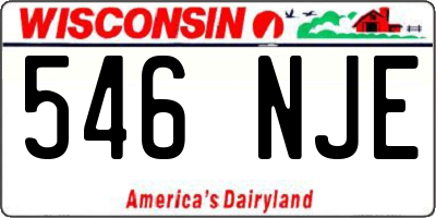 WI license plate 546NJE