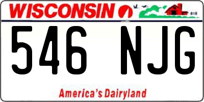 WI license plate 546NJG