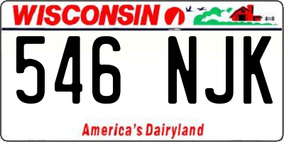 WI license plate 546NJK