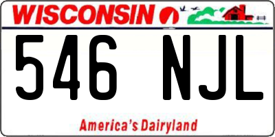 WI license plate 546NJL