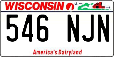 WI license plate 546NJN