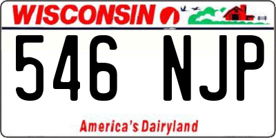 WI license plate 546NJP