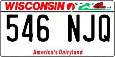 WI license plate 546NJQ