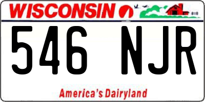 WI license plate 546NJR
