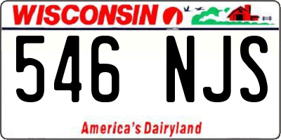 WI license plate 546NJS