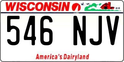 WI license plate 546NJV