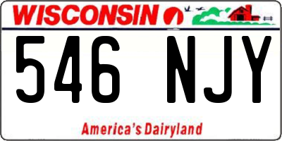 WI license plate 546NJY
