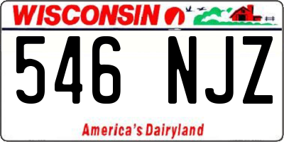 WI license plate 546NJZ