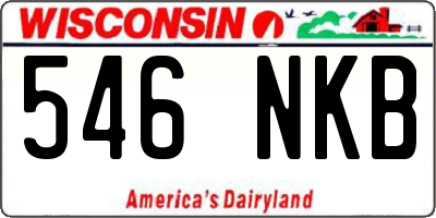 WI license plate 546NKB