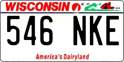 WI license plate 546NKE