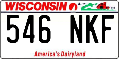 WI license plate 546NKF