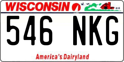 WI license plate 546NKG