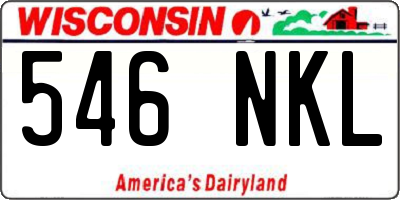 WI license plate 546NKL
