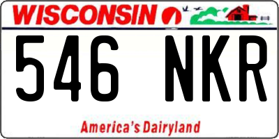 WI license plate 546NKR