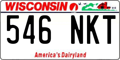 WI license plate 546NKT