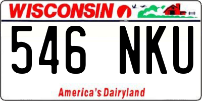 WI license plate 546NKU