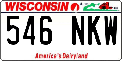 WI license plate 546NKW
