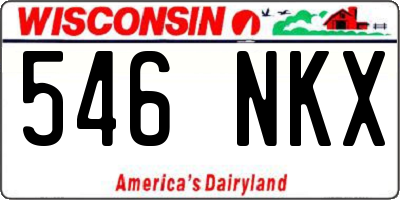 WI license plate 546NKX
