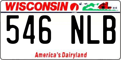 WI license plate 546NLB